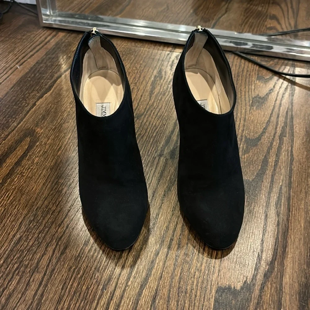 Jimmy Choo black suede booties